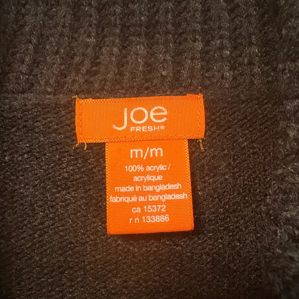 Joe Fresh Shawl Collar Sweater – Dark Gray Knit – Size M - Picture 2 of 2